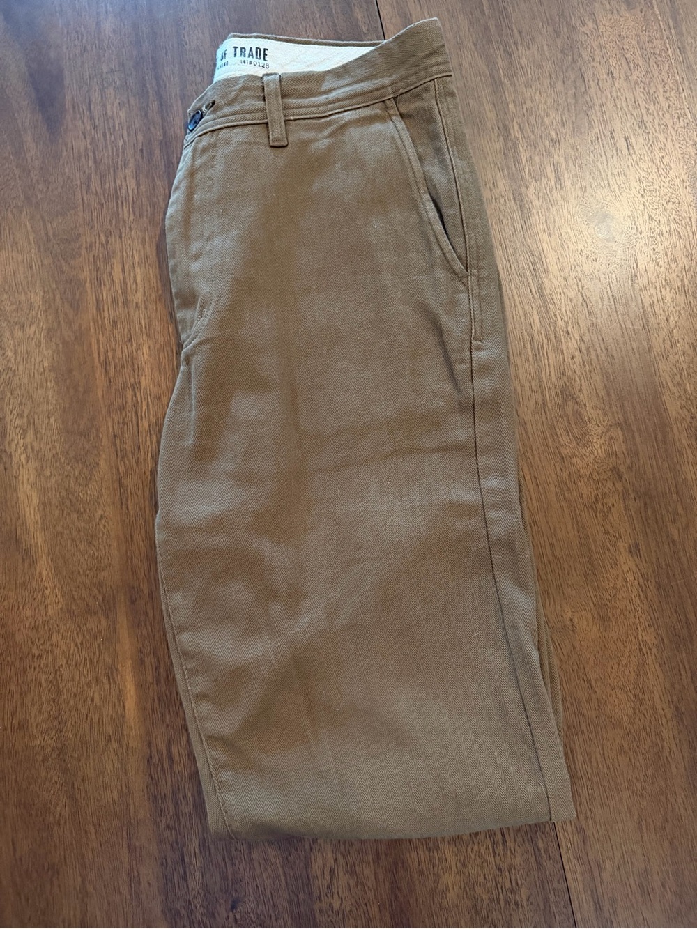 Line of Trade Men’s Herringbone Brown Officer Chino Pants Workwear Bespoke Post